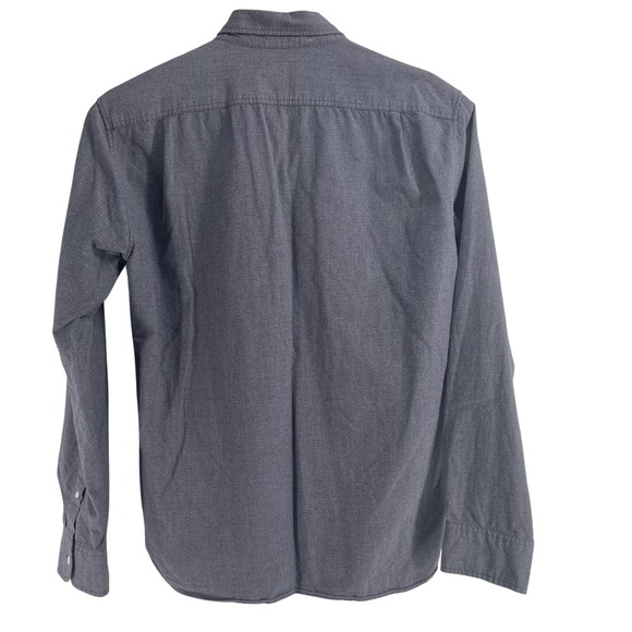 J. Crew Mens XL Button Down Long Sleeve‎ Casual Shirt blackish gray Textured - Picture 4 of 6